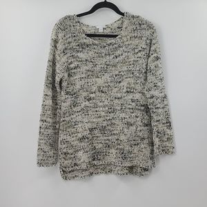 J Jill nubby knit oatmeal colored sweater.